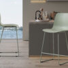 Chaise de comptoir 'Marie' PP Gris-vert