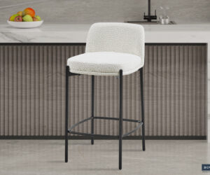 Alternative view of Chaise de comptoir 'Ella' Blanc