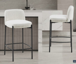 Chaise de comptoir 'Ella' Blanc