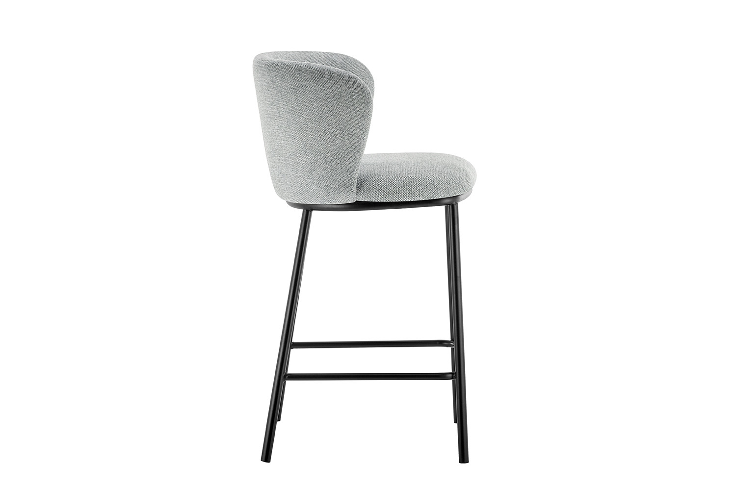 Chaise de comptoir 'Arthur' Tissu Ote Belfast 41 Gris clair – Image 5
