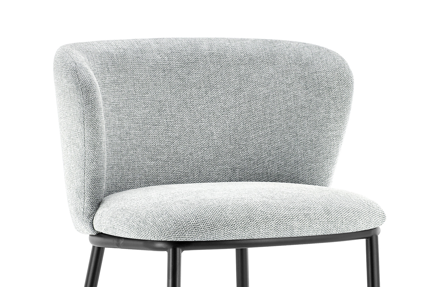 Chaise de comptoir 'Arthur' Tissu Ote Belfast 41 Gris clair – Image 7