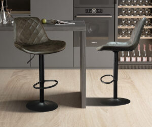 Tabouret de bar  'Madrid' PU Ote Topper 05 Brun foncé