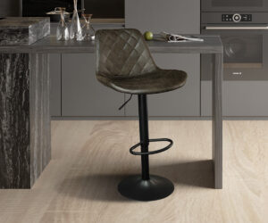 Alternative view of Tabouret de bar  'Madrid' PU Ote Topper 05 Brun foncé