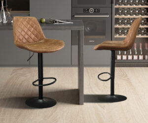 Tabouret de bar 'Madrid' PU Ote Topper 02 Cognac