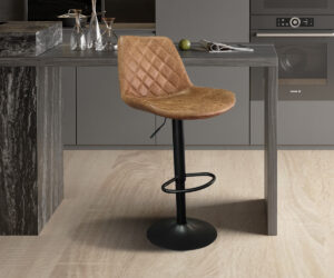 Alternative view of Tabouret de bar 'Madrid' PU Ote Topper 02 Cognac