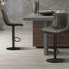 Tabouret de bar 'Barcelona' PU Ote Topper 05 Brun foncé