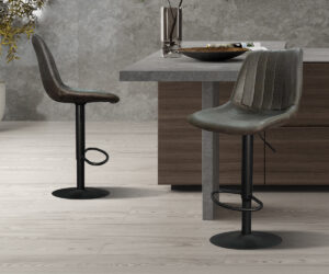 Tabouret de bar 'Barcelona' PU Ote Topper 05 Brun foncé