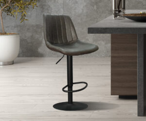 Alternative view of Tabouret de bar 'Barcelona' PU Ote Topper 05 Brun foncé