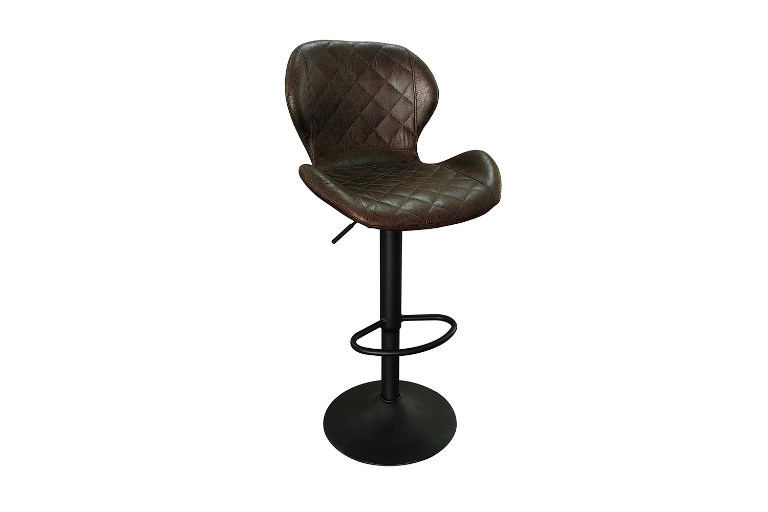 Tabouret de bar 'Malaga' PU Ote Topper 05 Brun foncé – Image 4
