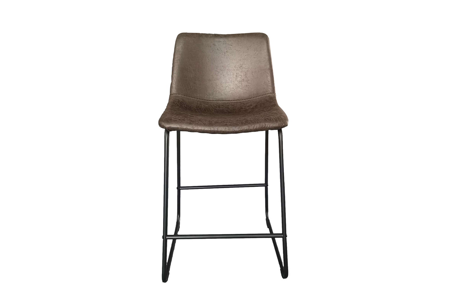 Chaise de comptoir 'Mancia' PU Ote Topper 05 Brun foncé – Image 3