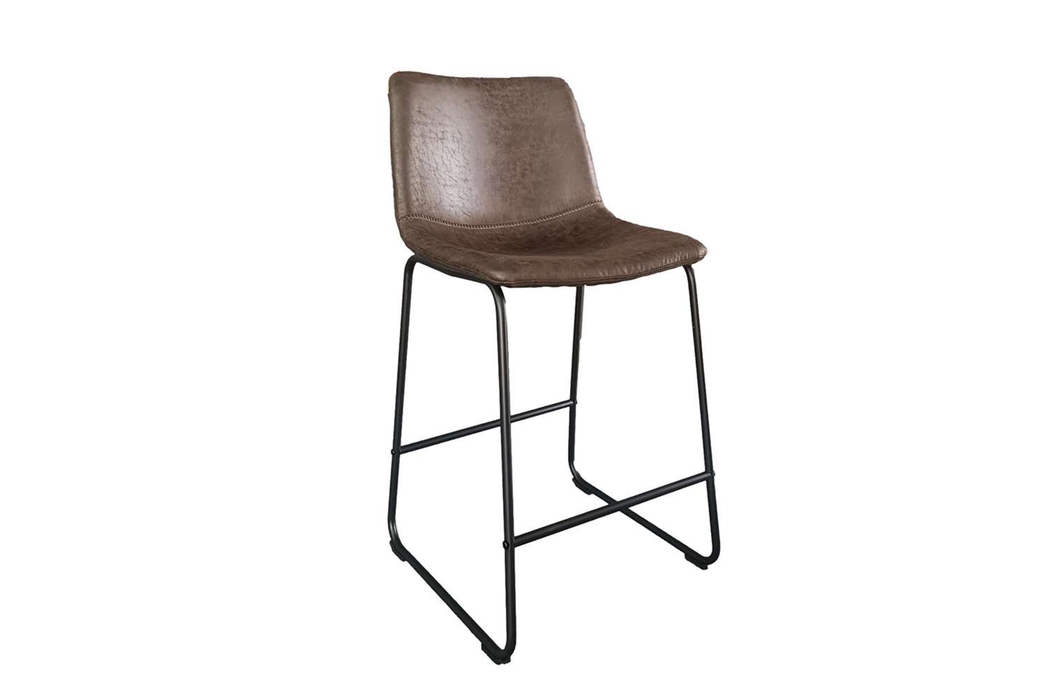 Chaise de comptoir 'Mancia' PU Ote Topper 05 Brun foncé – Image 4