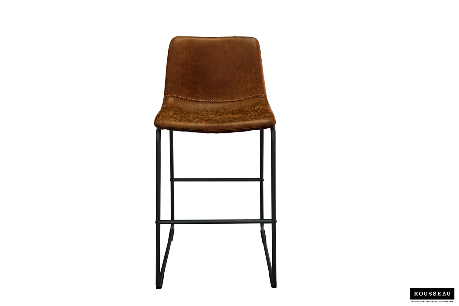 Tabouret de bar 'Mancia' PU Ote Topper 02 Cognac – Image 2