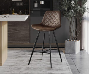 Alternative view of Tabouret de bar 'Palmas' PU Ote Topper 05 Brun foncé