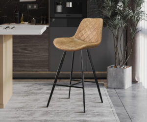 Alternative view of Tabouret de bar 'Palmas' PU Ote Topper 02 Cognac