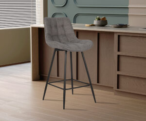 Alternative view of Chaise de comptoir 'Ariba' Tissu Ote Montego 466 Gris
