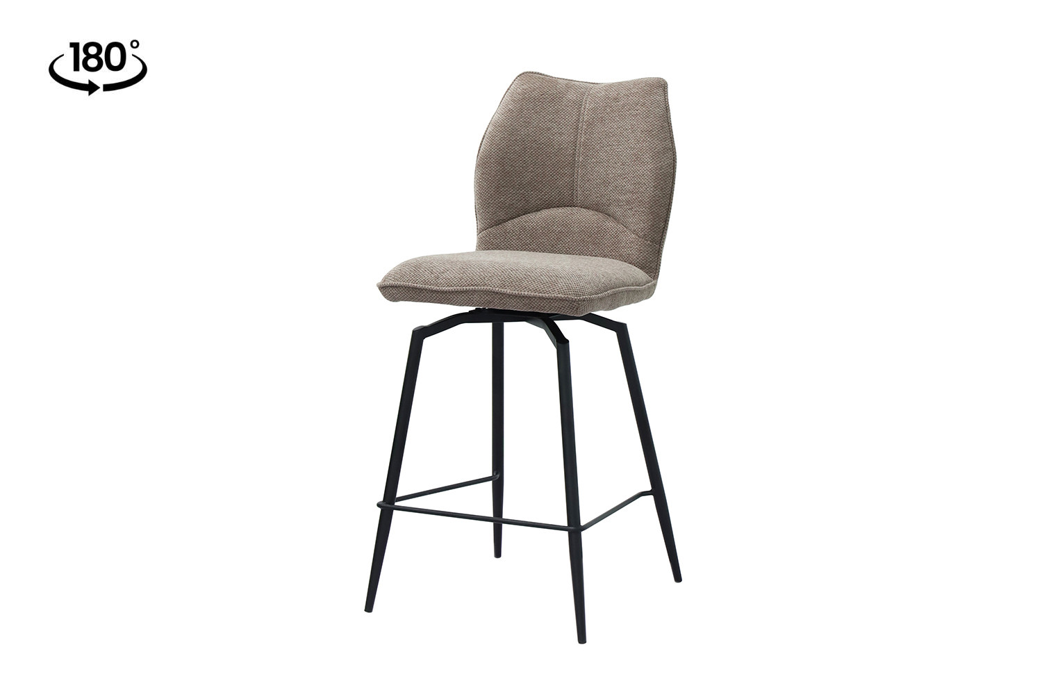 Chaise de comptoir 'Lara' Tissu Ote Sea 173 Pivotant Sable – Image 5