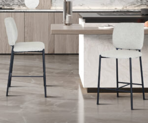 Chaise de comptoir 'Sophia' Tissu Beige
