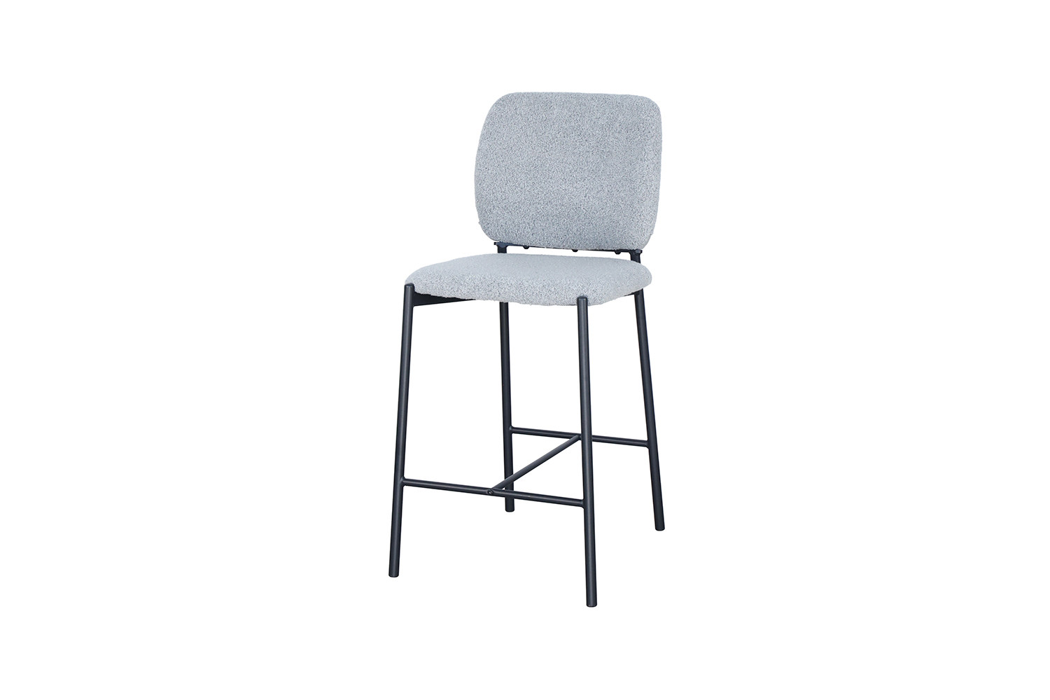 Chaise de comptoir 'Sophia' Tissu Gris clair – Image 5