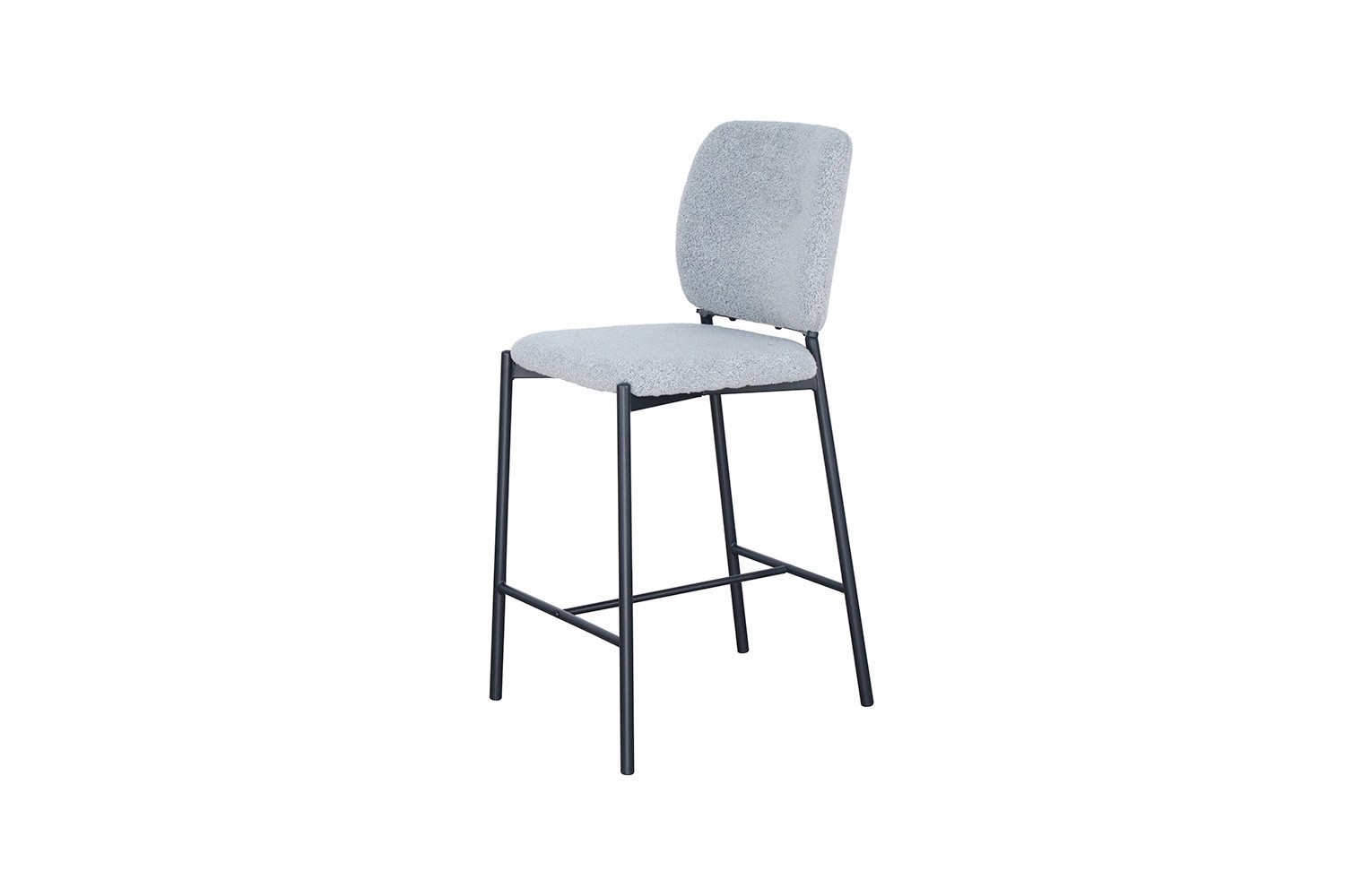 Chaise de comptoir 'Sophia' Tissu Gris clair – Image 6