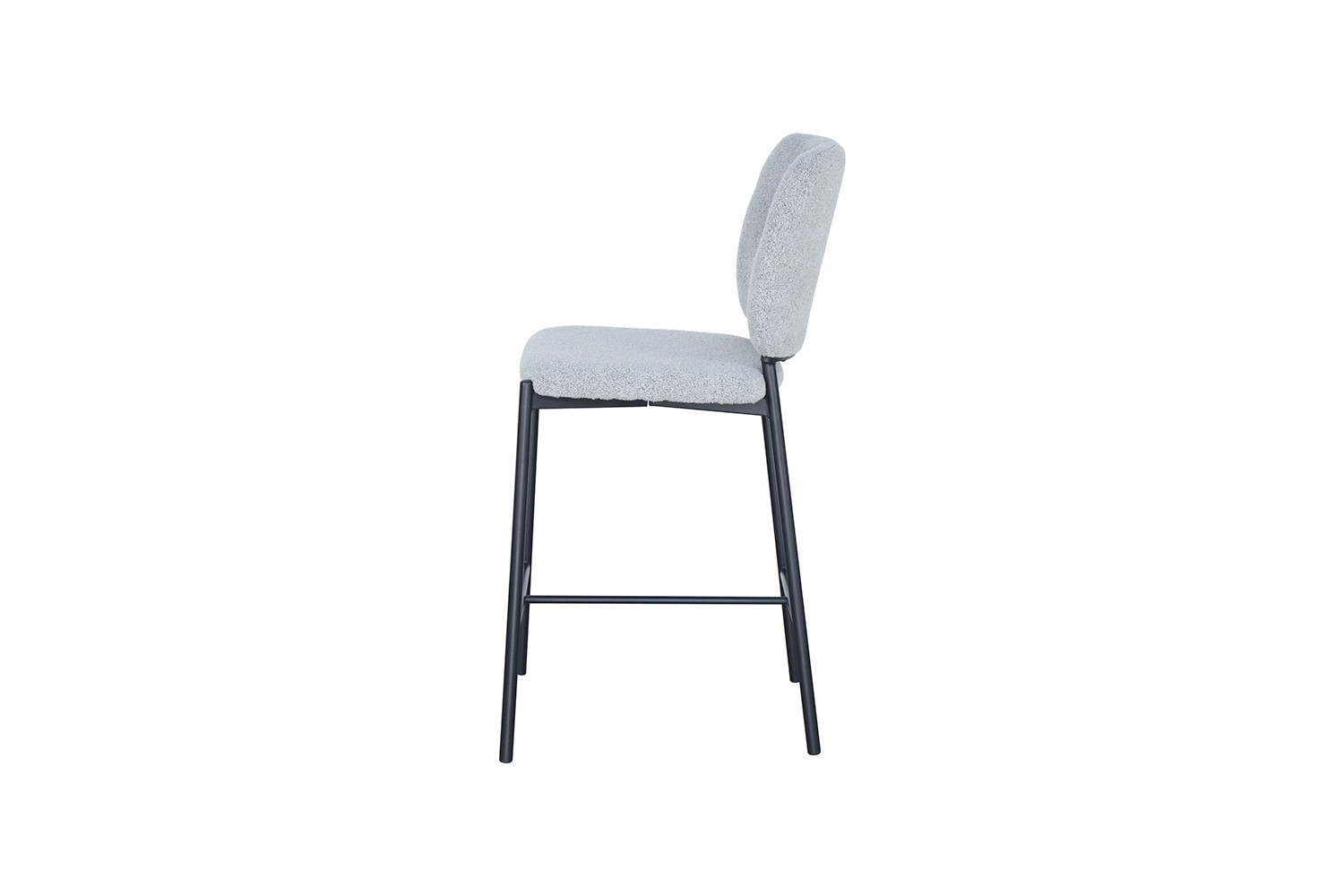 Chaise de comptoir 'Sophia' Tissu Gris clair – Image 7