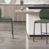 Chaise de comptoir 'Sophia' Tissu Vert