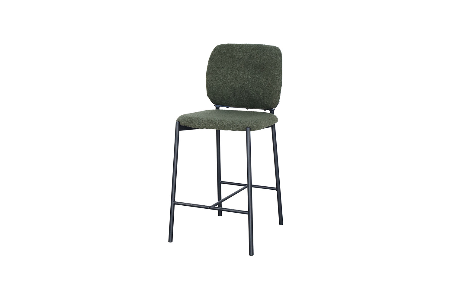 Chaise de comptoir 'Sophia' Tissu Vert – Image 5