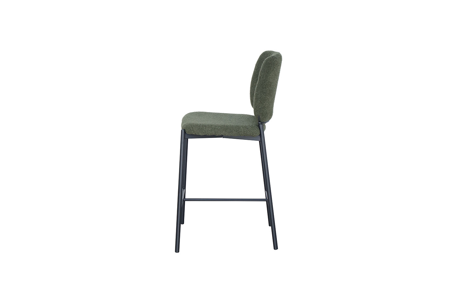 Chaise de comptoir 'Sophia' Tissu Vert – Image 7