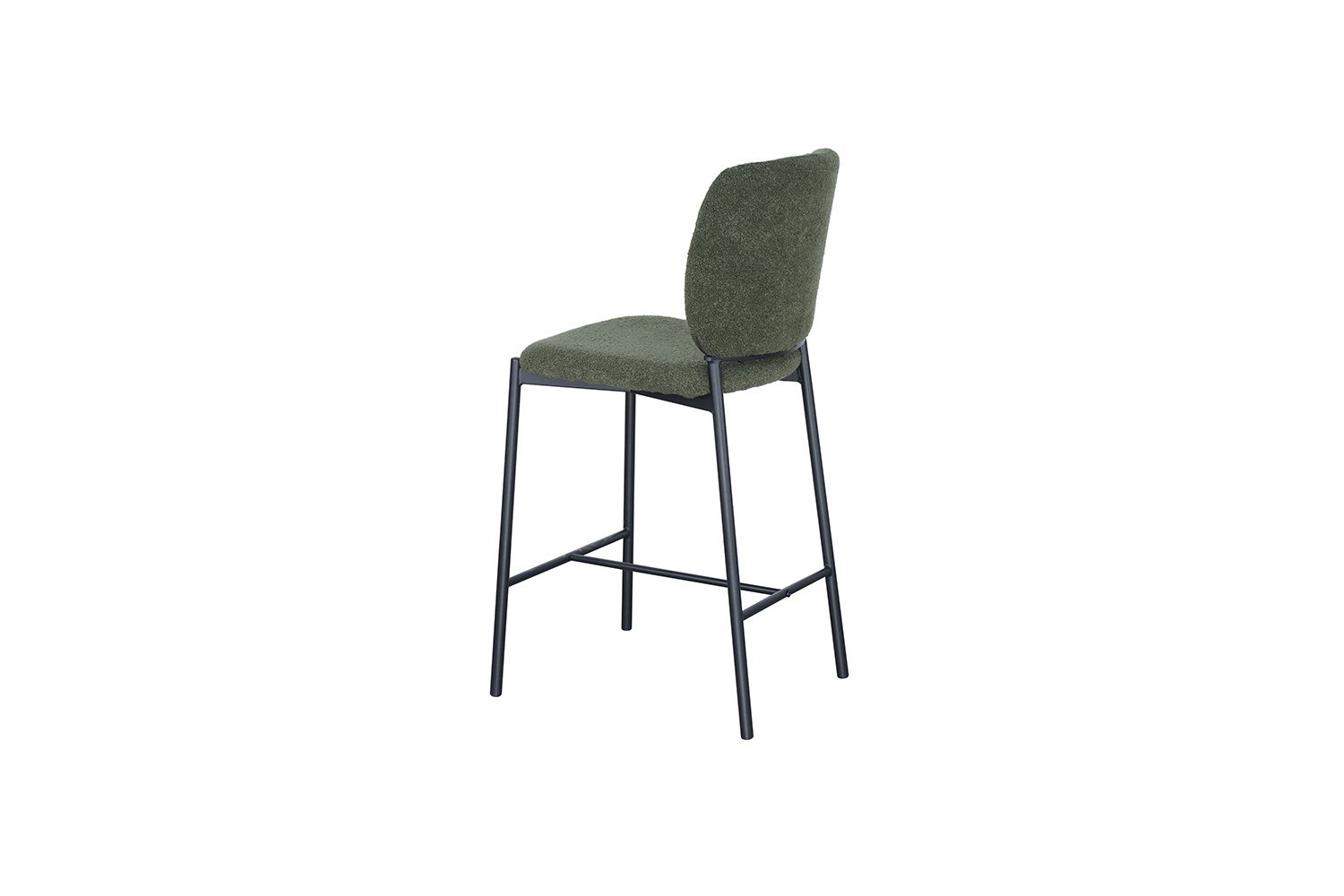 Chaise de comptoir 'Sophia' Tissu Vert – Image 9