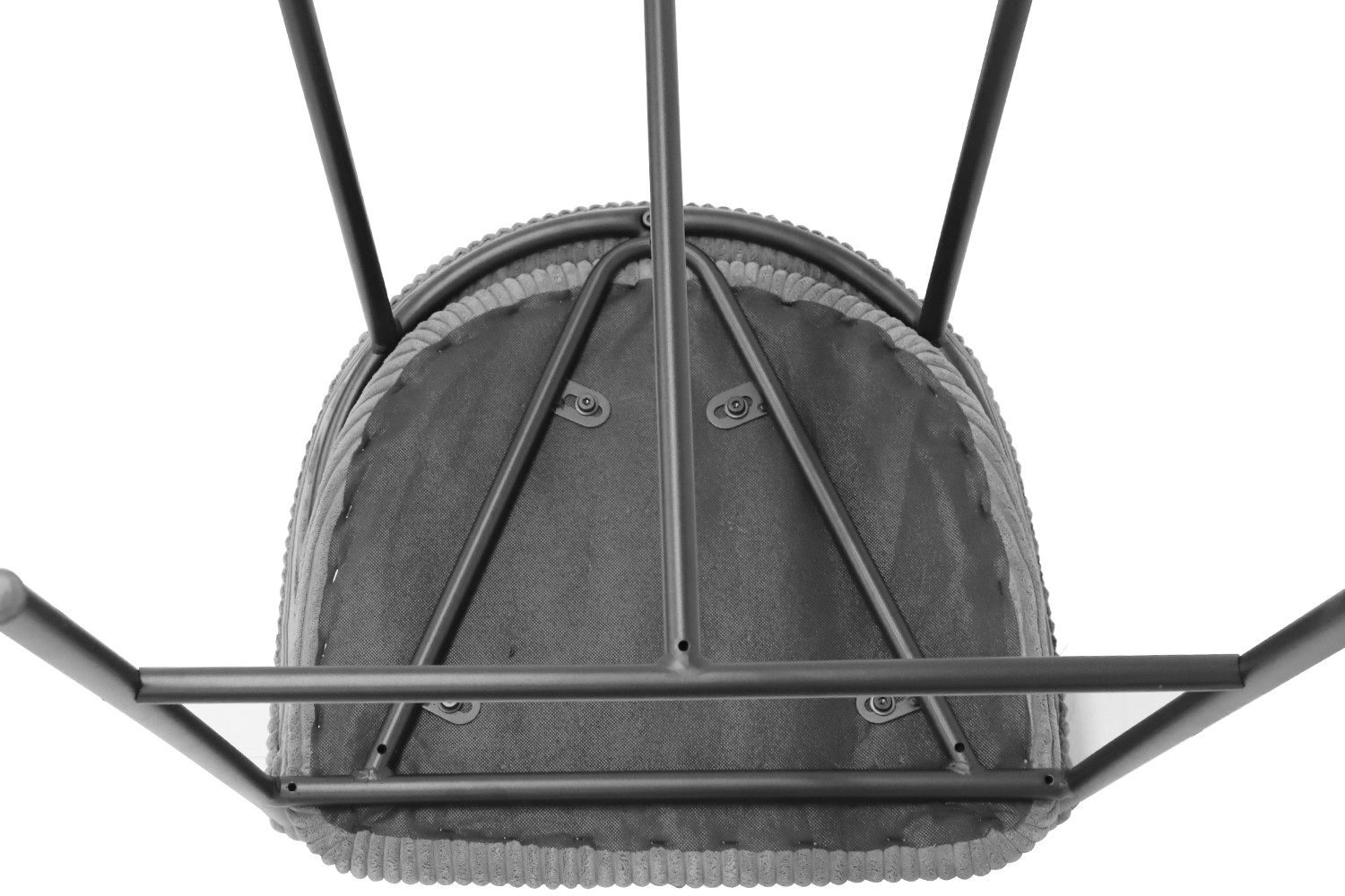 Chaise de comptoir 'Hugo' Corduroy Gris foncé – Image 11