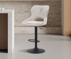 Alternative view of Chaise de bar 'Mori' Tissu Ote Share 160 Gris clair