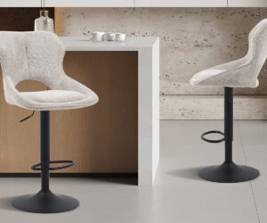 Chaise de bar 'Mori' Tissu Ote Share 160 Gris clair