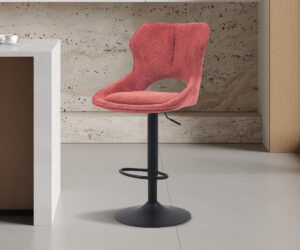 Alternative view of Chaise de bar 'Mori' Tissu Ote Share 230 Rouge