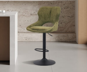 Alternative view of Chaise de bar 'Mori' Tissu Ote Share 353 Vert