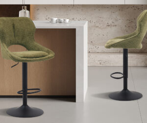 Chaise de bar 'Mori' Tissu Ote Share 353 Vert