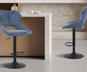 Chaise de bar 'Mori' Tissu Ote Share 315 Bleu