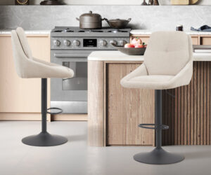 Chaise de bar 'Sabine' Tissu Ote Sea 140 Pivotant Ecru