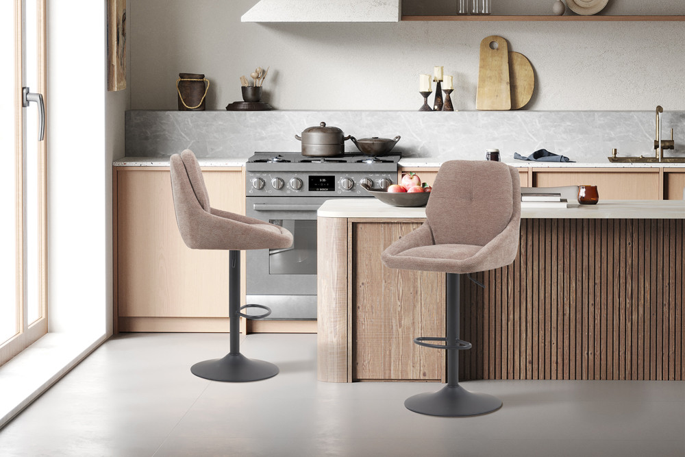 Chaise de bar 'Sabine' Tissu Ote Sea 173 Pivotant Sable – Image 3