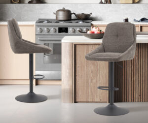 Chaise de bar 'Sabine' Tissu Ote Sea 456 Pivotant Gris