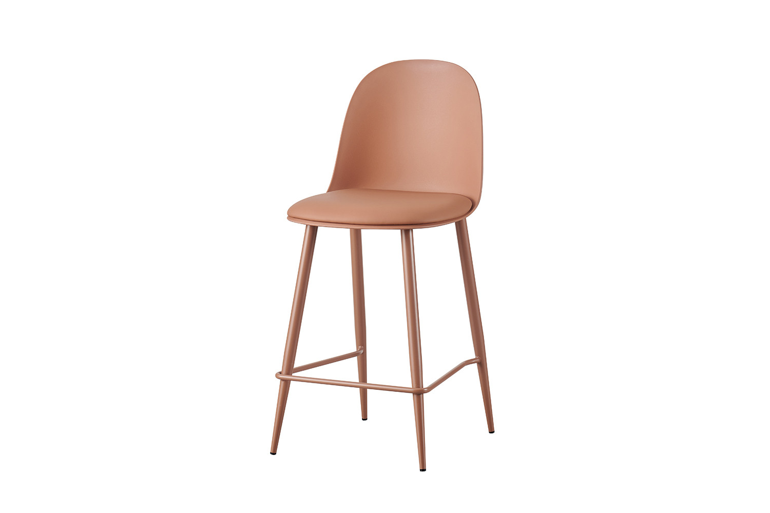 Chaise de comptoir 'Jasmin' Assise PP Coussin PU Terracotta – Image 5