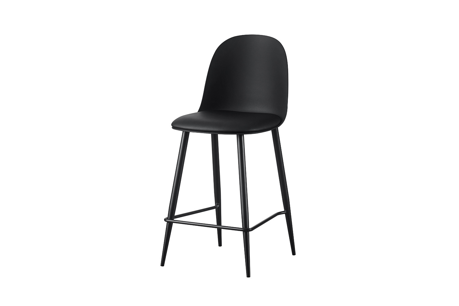 Chaise de comptoir 'Jasmin' Assise PP Coussin PU Noir – Image 5