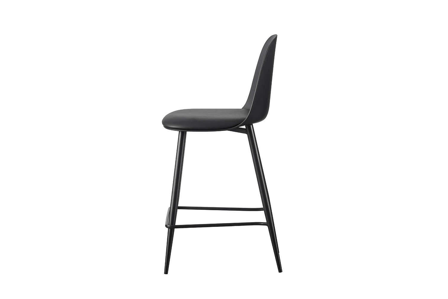 Chaise de comptoir 'Jasmin' Assise PP Coussin PU Noir – Image 6