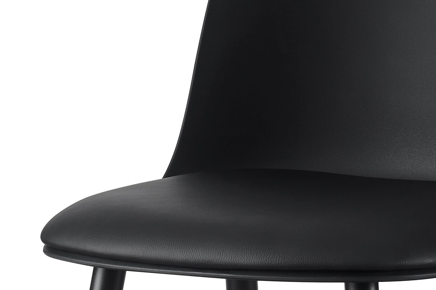 Chaise de comptoir 'Jasmin' Assise PP Coussin PU Noir – Image 8