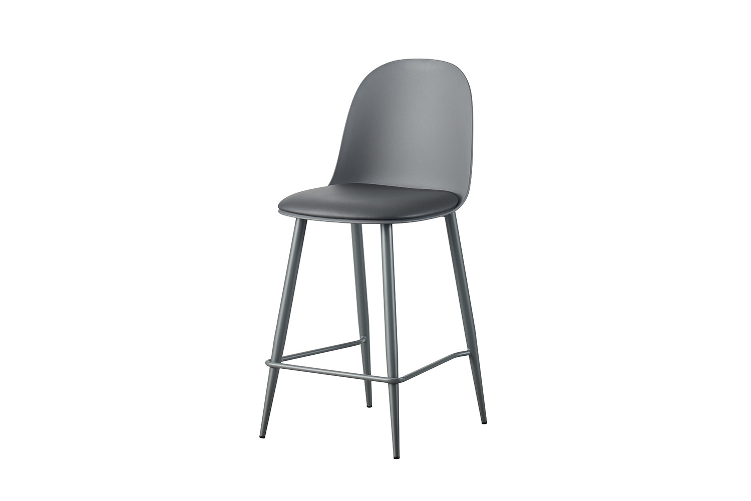 Chaise de comptoir 'Jasmin' Assise PP Coussin PU Gris – Image 5