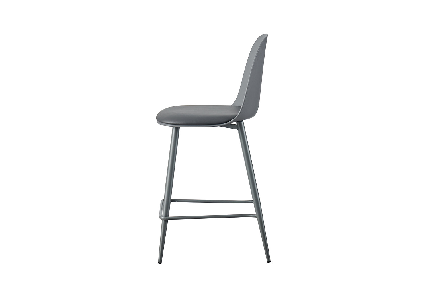 Chaise de comptoir 'Jasmin' Assise PP Coussin PU Gris – Image 6