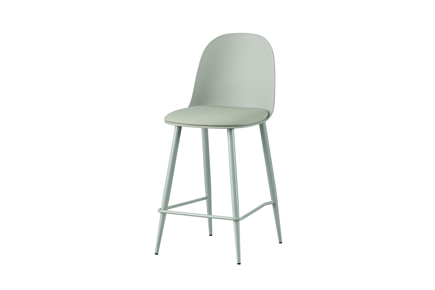 Chaise de comptoir 'Jasmin' Assise PP Coussin PU Gris-vert – Image 5