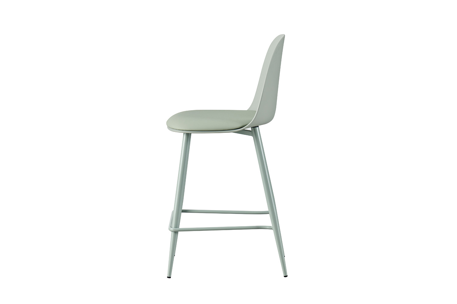 Chaise de comptoir 'Jasmin' Assise PP Coussin PU Gris-vert – Image 6