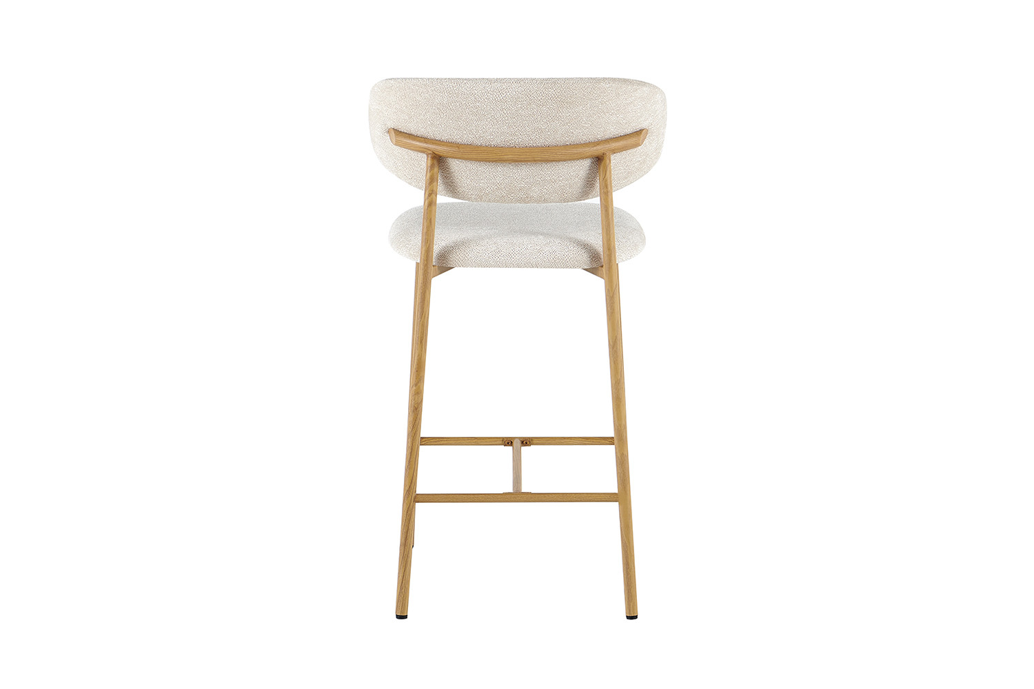 Chaise de comptoir 'Coco' Naturel - Tissu Raven 24 Beige – Image 7
