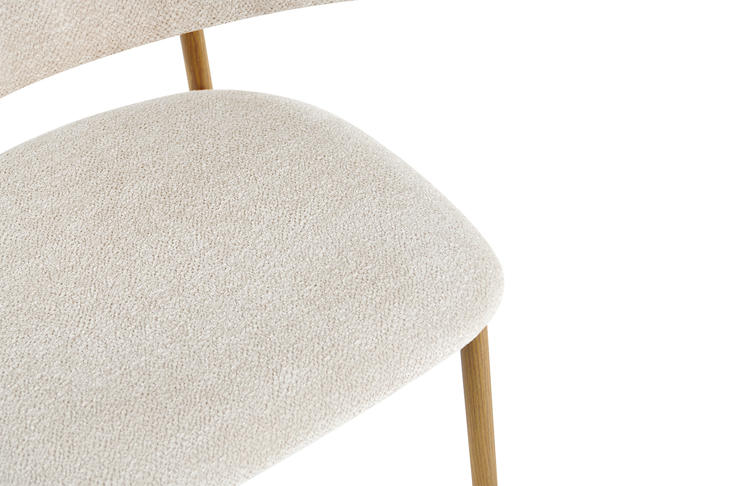 Chaise de comptoir 'Coco' Naturel - Tissu Raven 24 Beige – Image 9