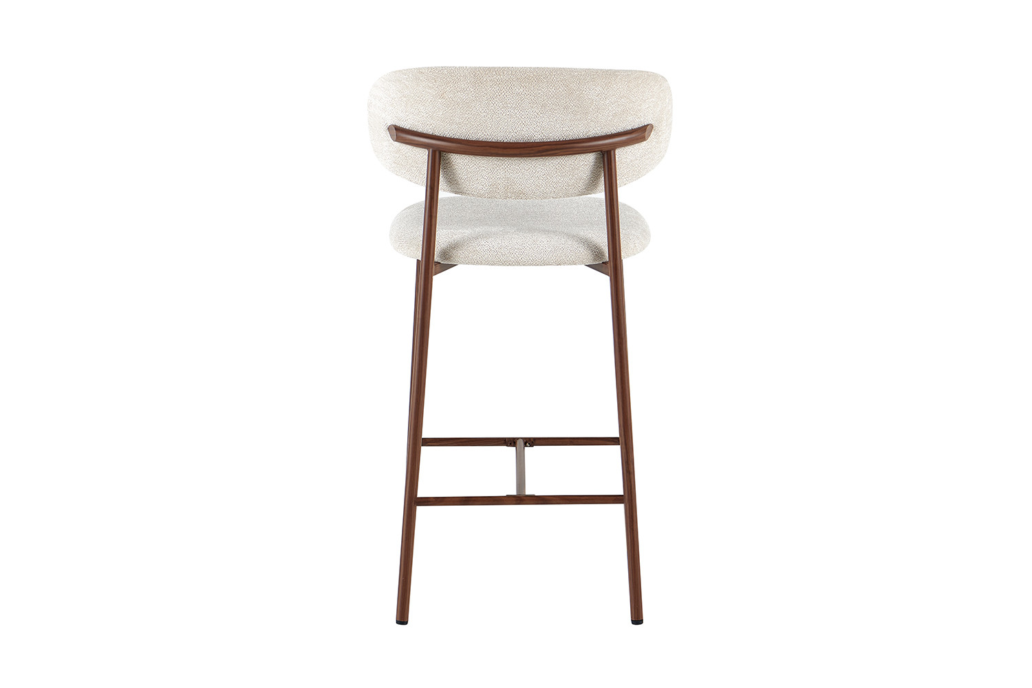 Chaise de comptoir 'Coco' Noyer - Tissu Raven 24 Beige – Image 7