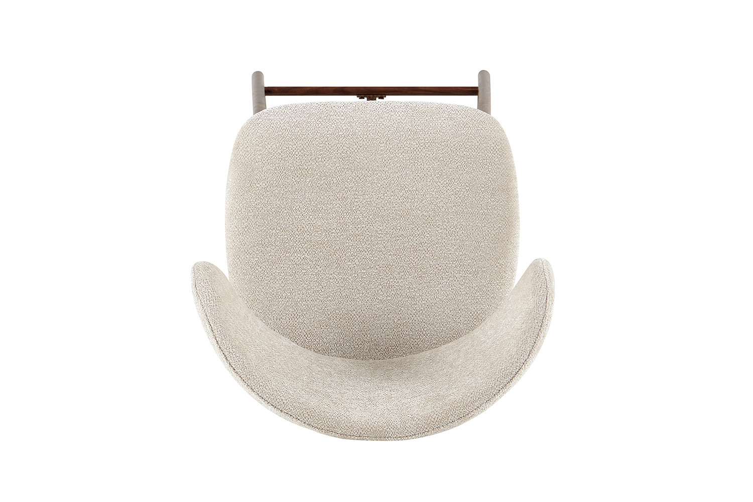 Chaise de comptoir 'Coco' Noyer - Tissu Raven 24 Beige – Image 8